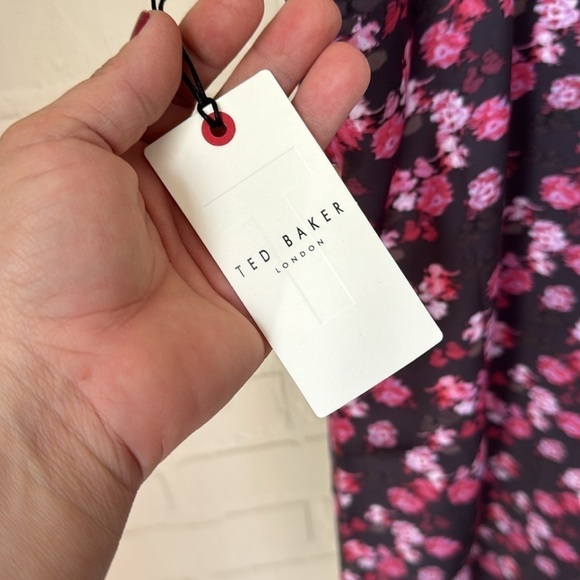 Ted Baker nightgown piped tie back chemise peony‎ glitched dress small Nightie - Picture 5 of 8